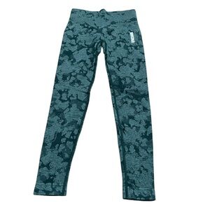 GymShark Army Green Pull On Workout Leggings Size XS